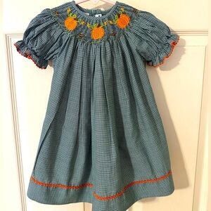 Silly Goose Fall smocked dress (12 month)